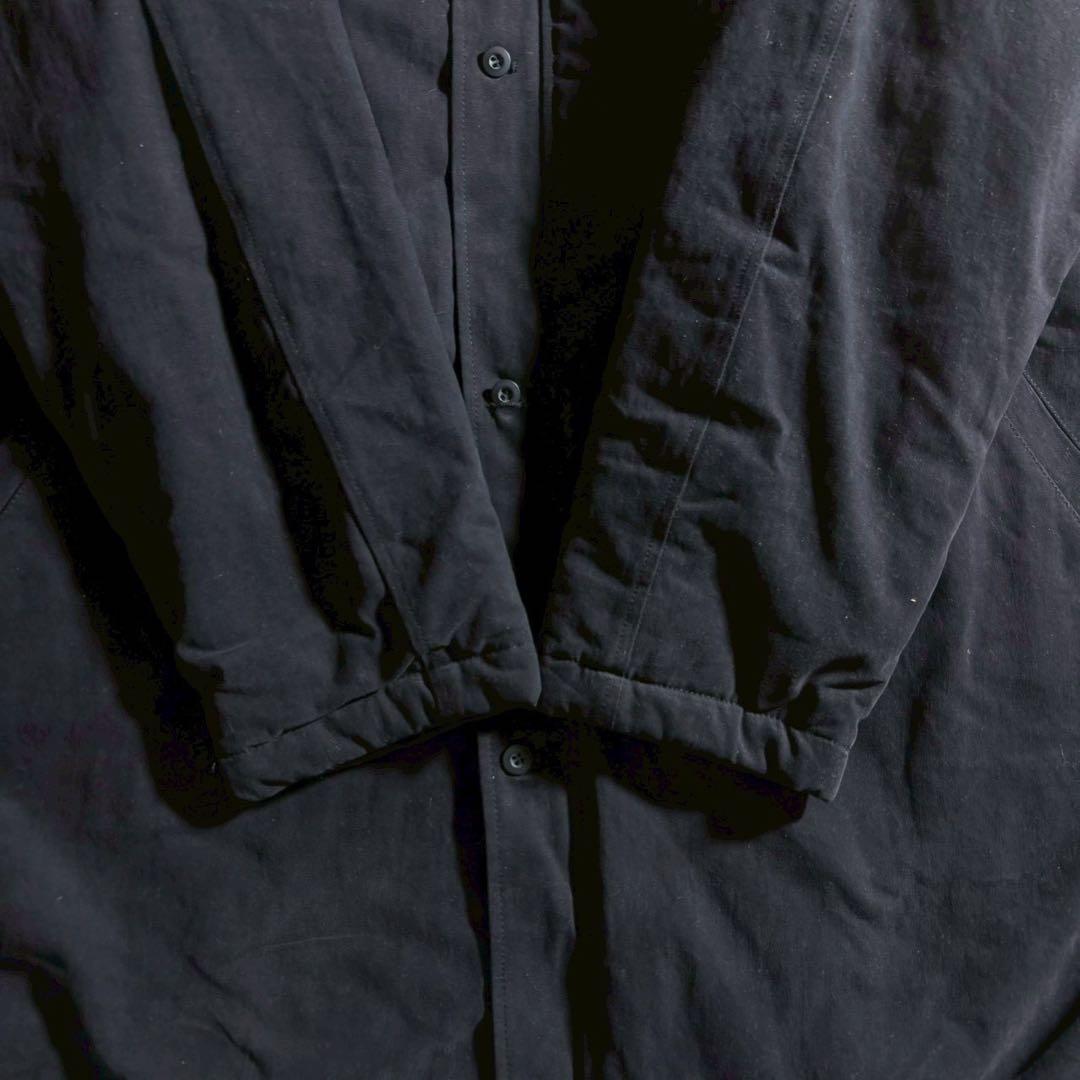 新品/タグ付き■ drug store's ステンカラーコート　紺　キルティング
