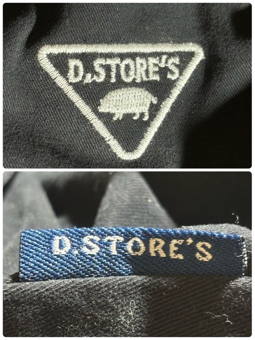 新品/タグ付き■ drug store's ステンカラーコート　紺　キルティング