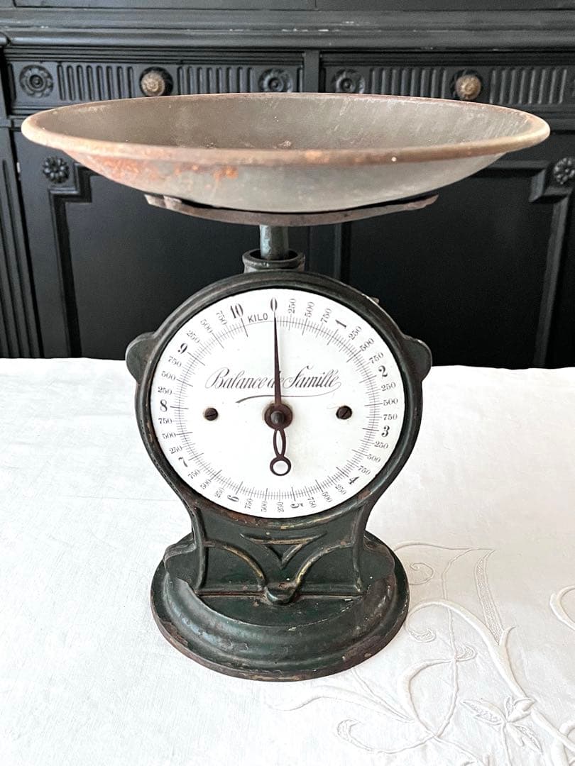 【美品】フランスアンティーク 鋳物製のスケール
