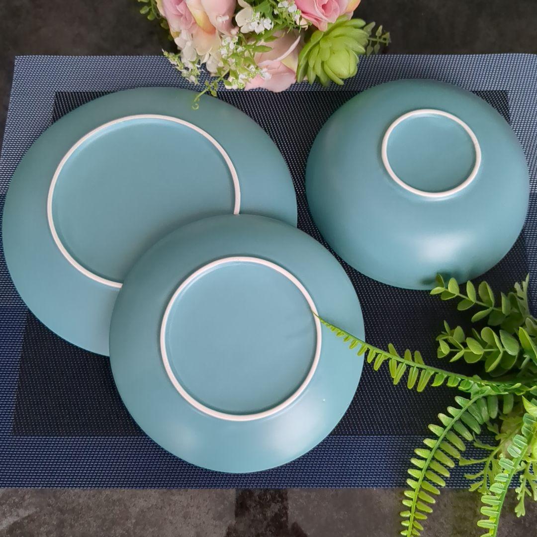 北欧モダン食器　食器セット　大皿ブルーカラー