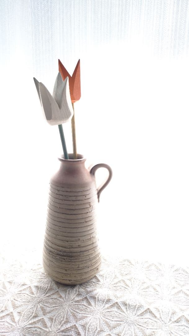 フラワーベース V Gabriel Keramikスウェーデン ヴィンテージ北欧