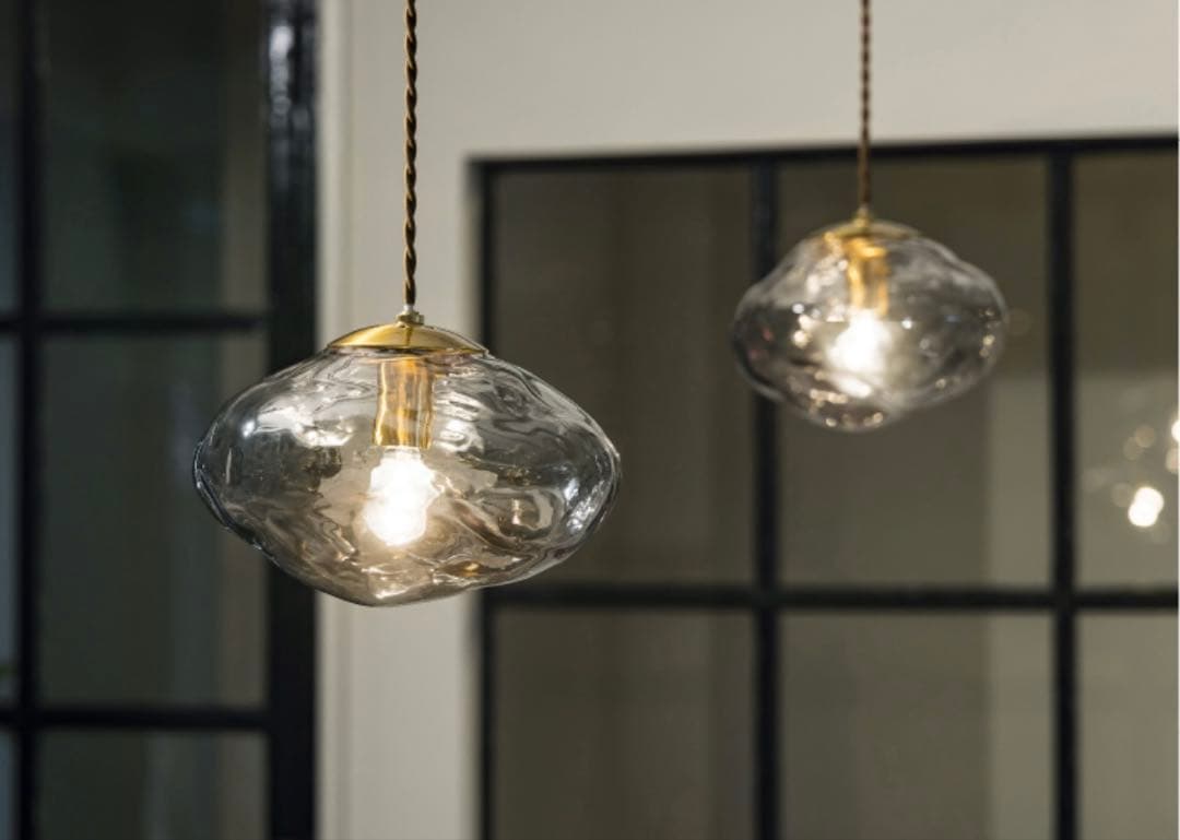インターフォルム未使用ペンダントライト クリアガラス