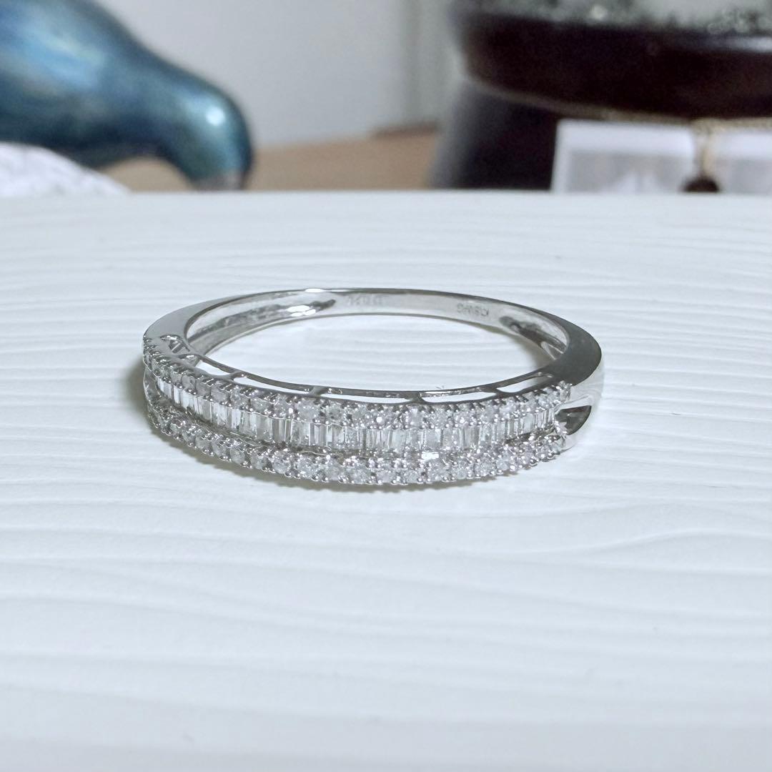 鑑別付 DEFカラー バケットダイヤモンド K18WG D0.2ct