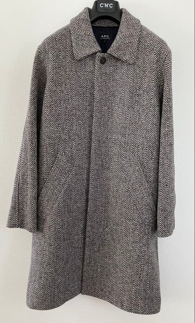 A.P.C. アーペーセー ツイードステンカラーコート(S)