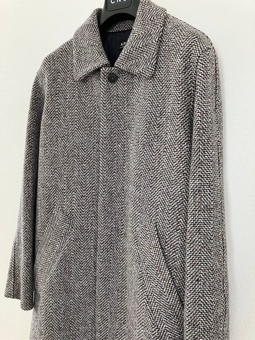 A.P.C. アーペーセー ツイードステンカラーコート(S)
