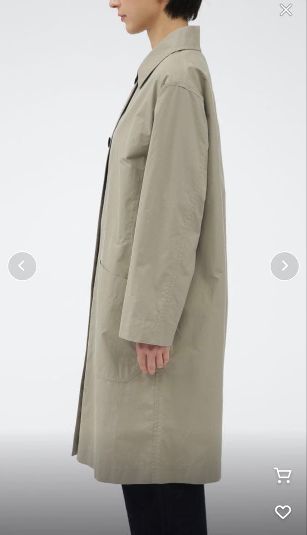 MHL ステンカラーコート PROOFED COTTON POPLIN