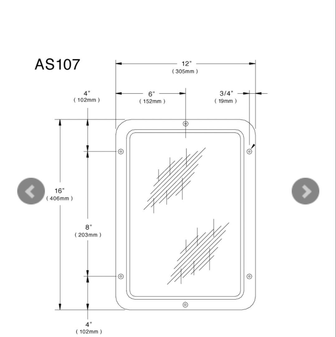 パシフィックファニチャー STAINLESS STEEL MIRROR 鏡 美品