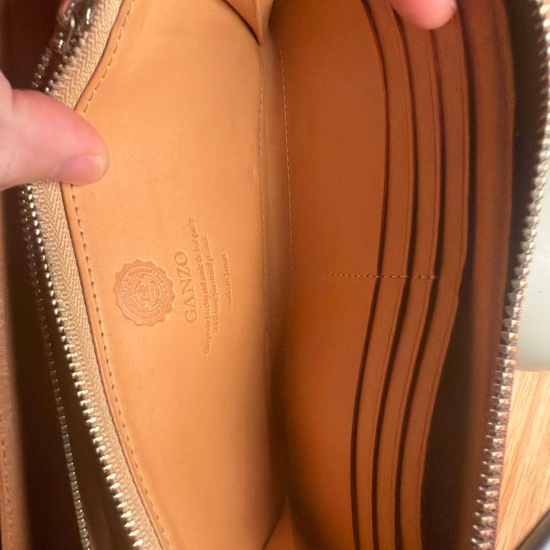 GANZO ガンゾ コードバン ラウンドファスナー 長財布 ダークブラウン