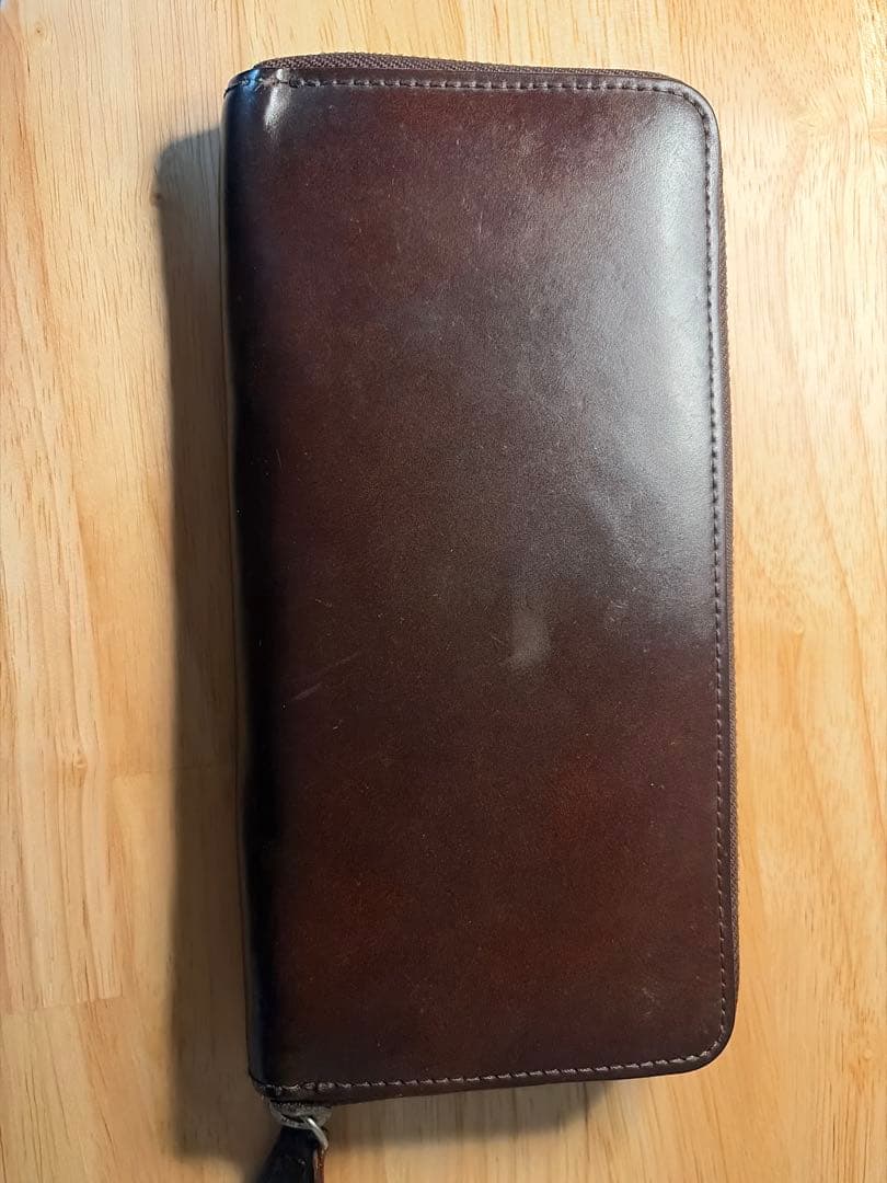 GANZO ガンゾ コードバン ラウンドファスナー 長財布 ダークブラウン