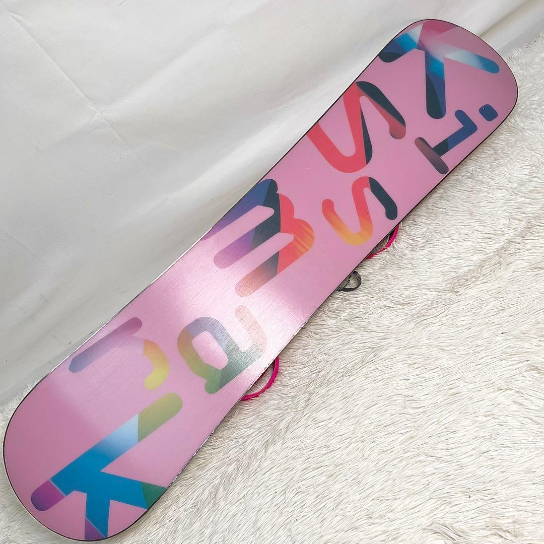 【良品】KISSMARK スノーボード 110cm ビンディング付 キッズ