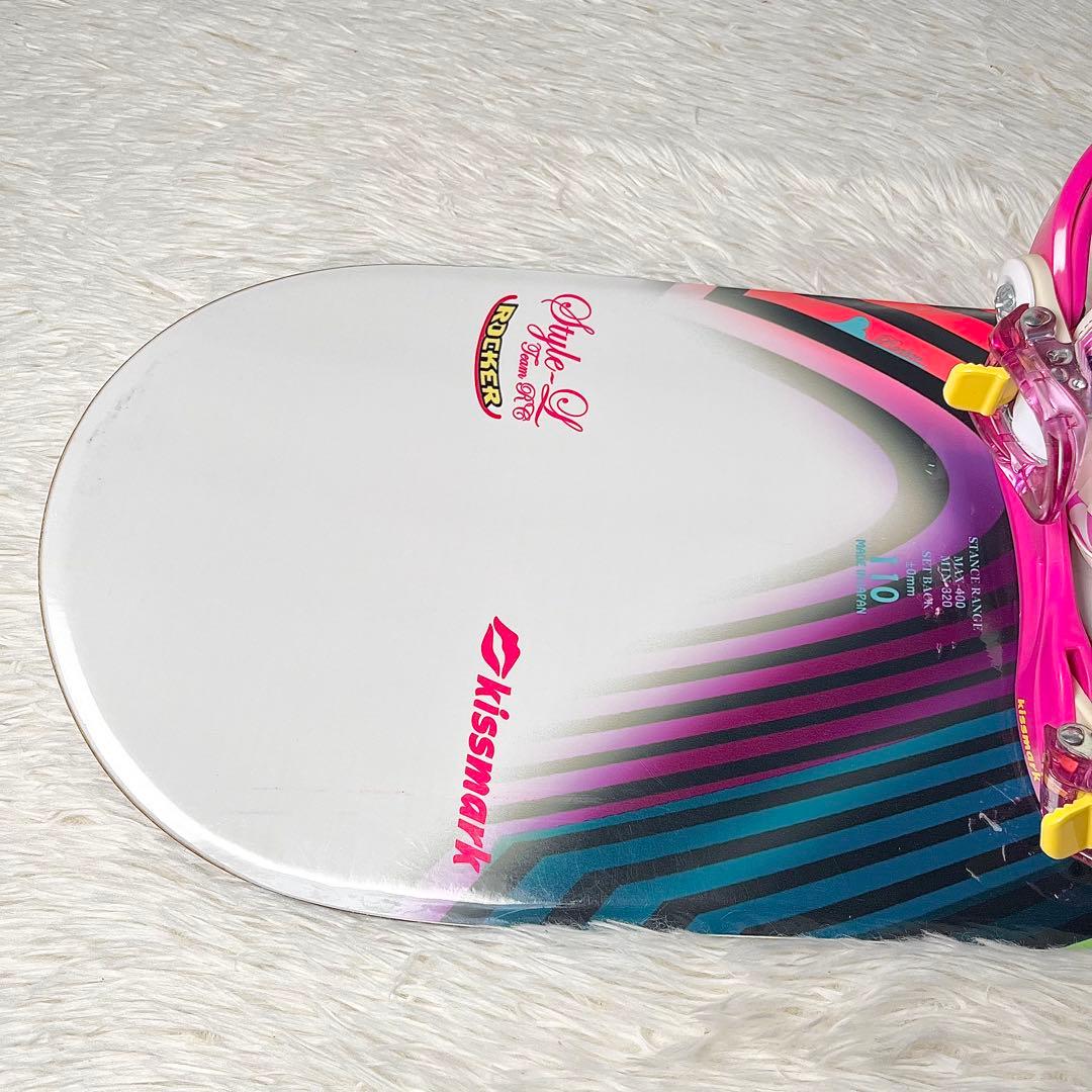 【良品】KISSMARK スノーボード 110cm ビンディング付 キッズ