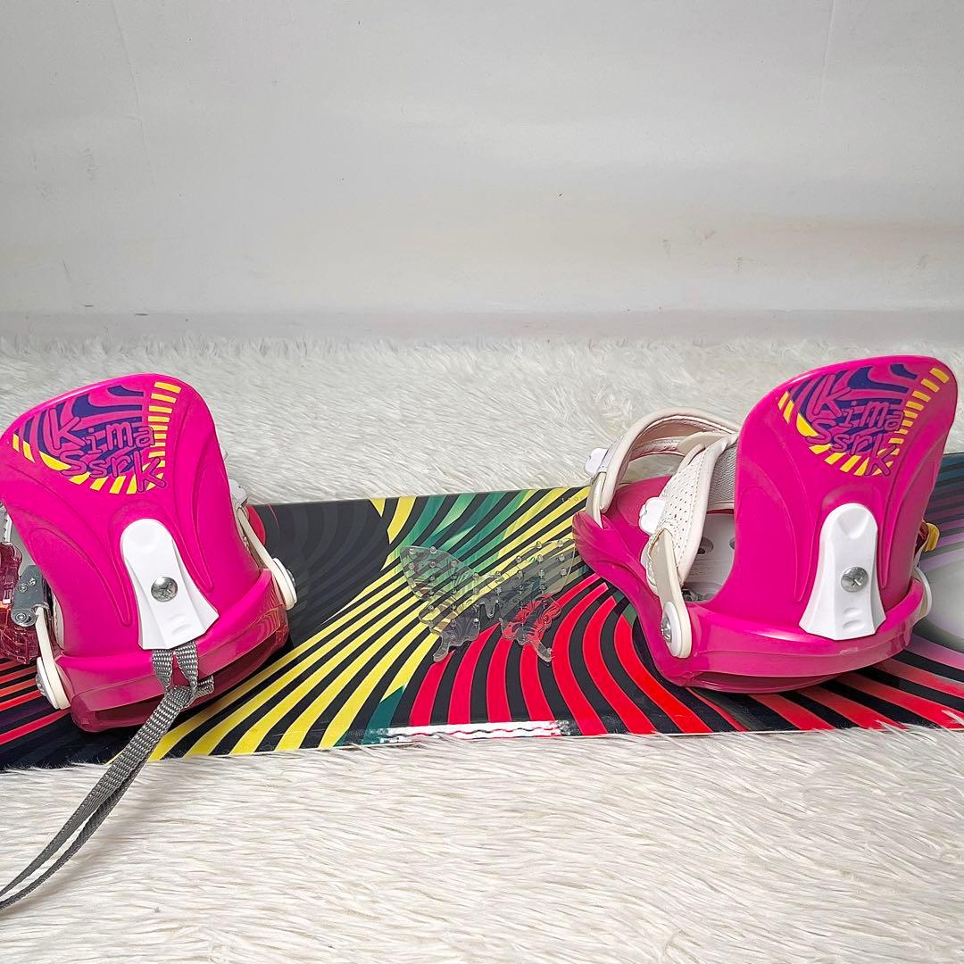 【良品】KISSMARK スノーボード 110cm ビンディング付 キッズ