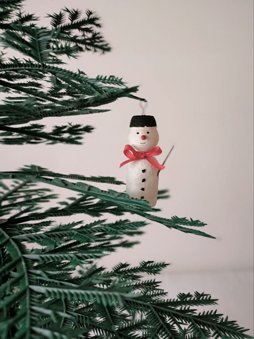 * vintage ornament SET ୨୧ 可愛い雪だるまさん ＆ ウサ