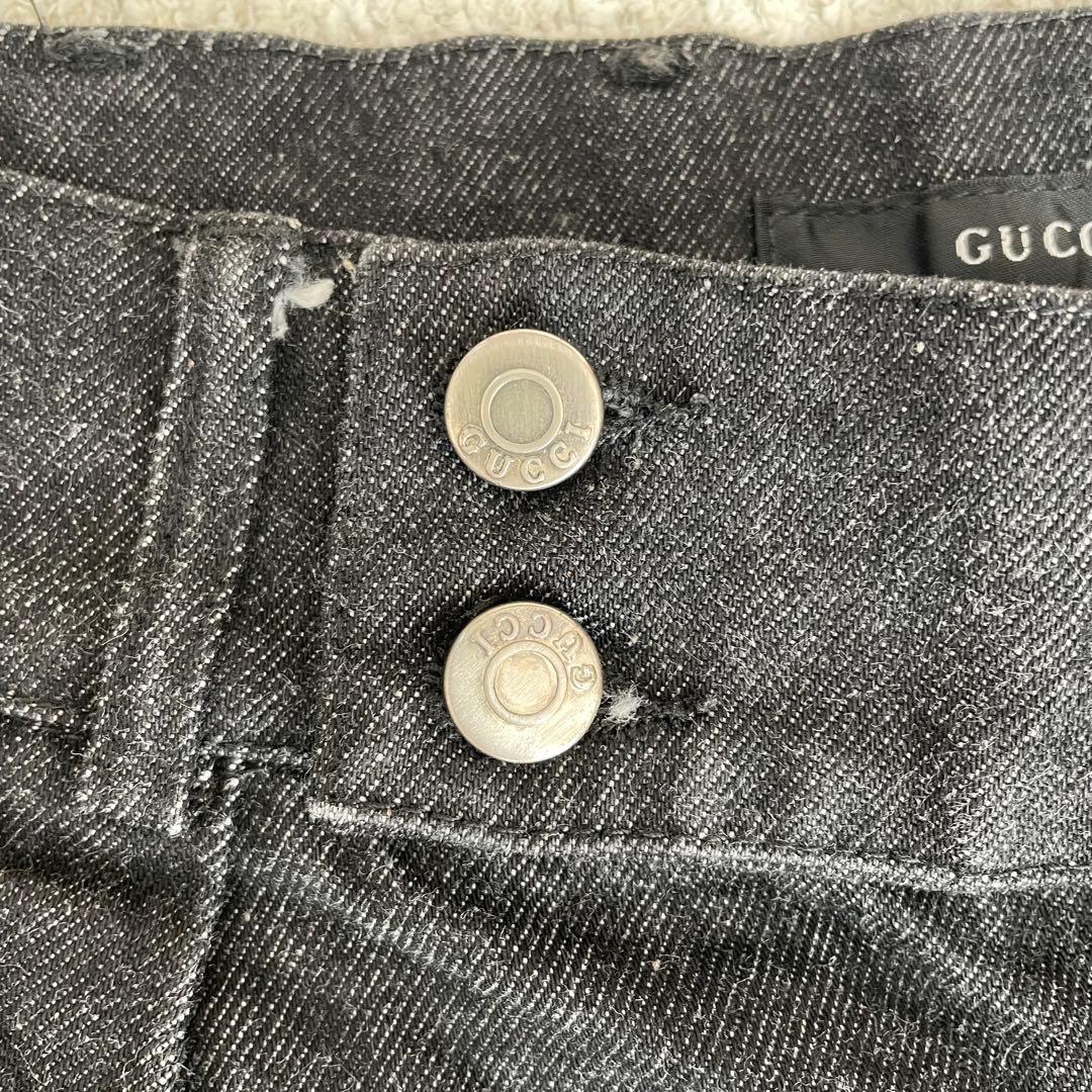 【専用】GUCCI デニムパンツ　ブラック　ストレート