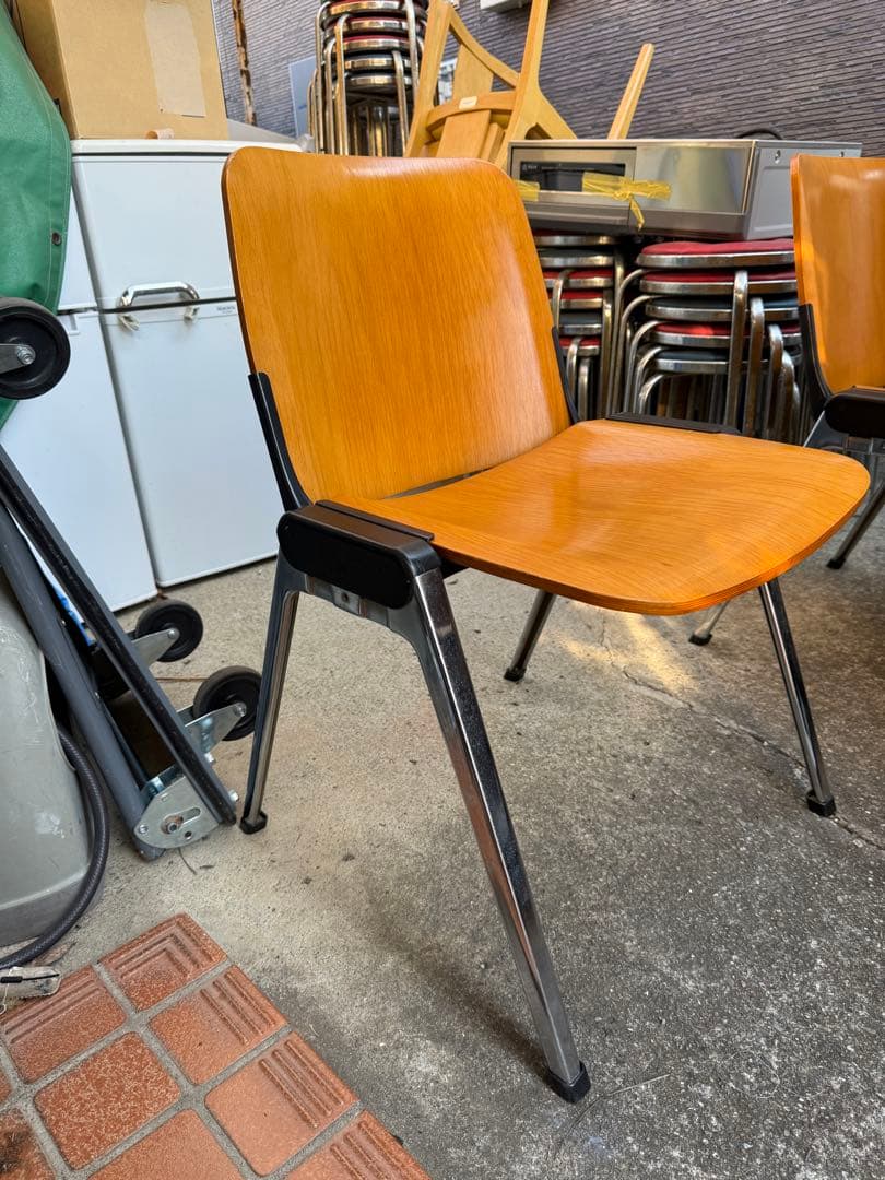 KOKUYO velca 木製チェア 2脚セット 会議椅子 スタッキング L/O