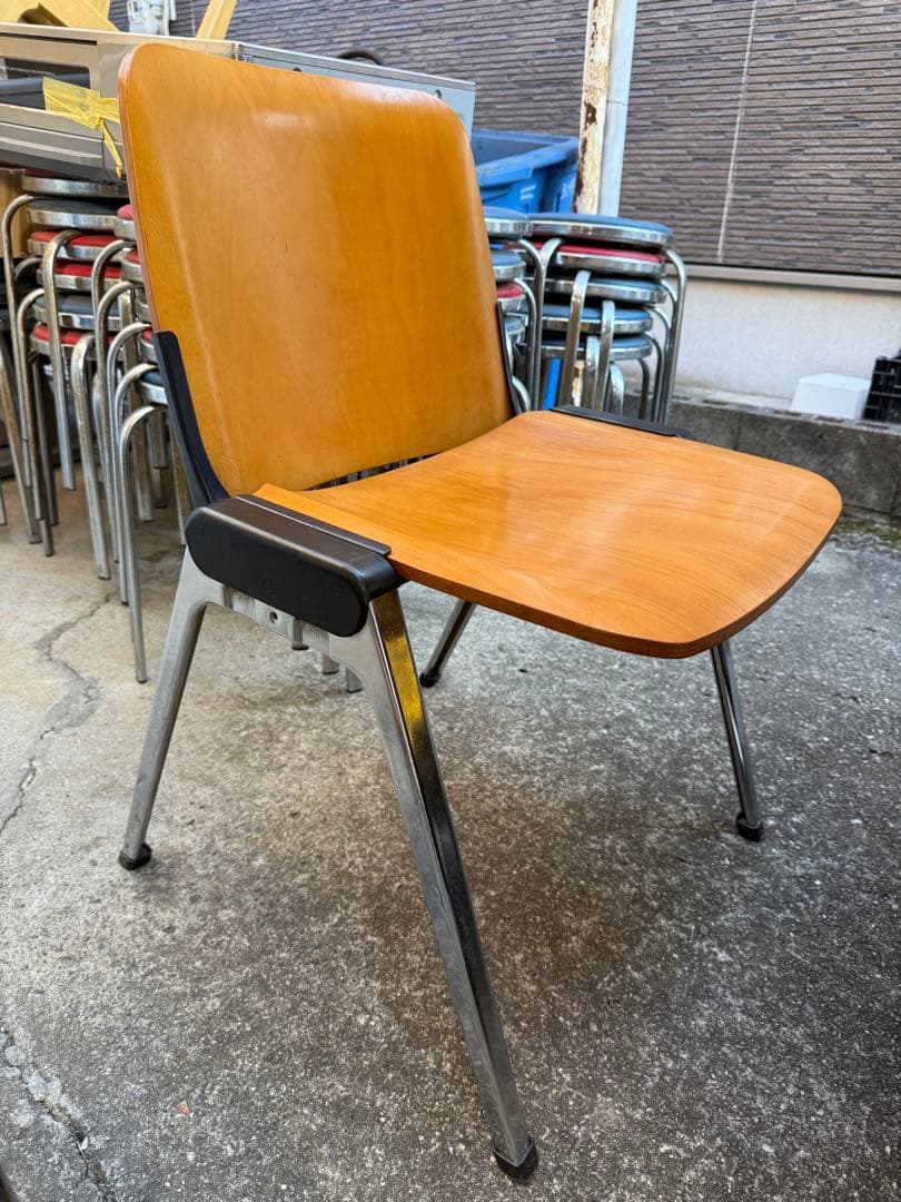 KOKUYO velca 木製チェア 2脚セット 会議椅子 スタッキング L/O