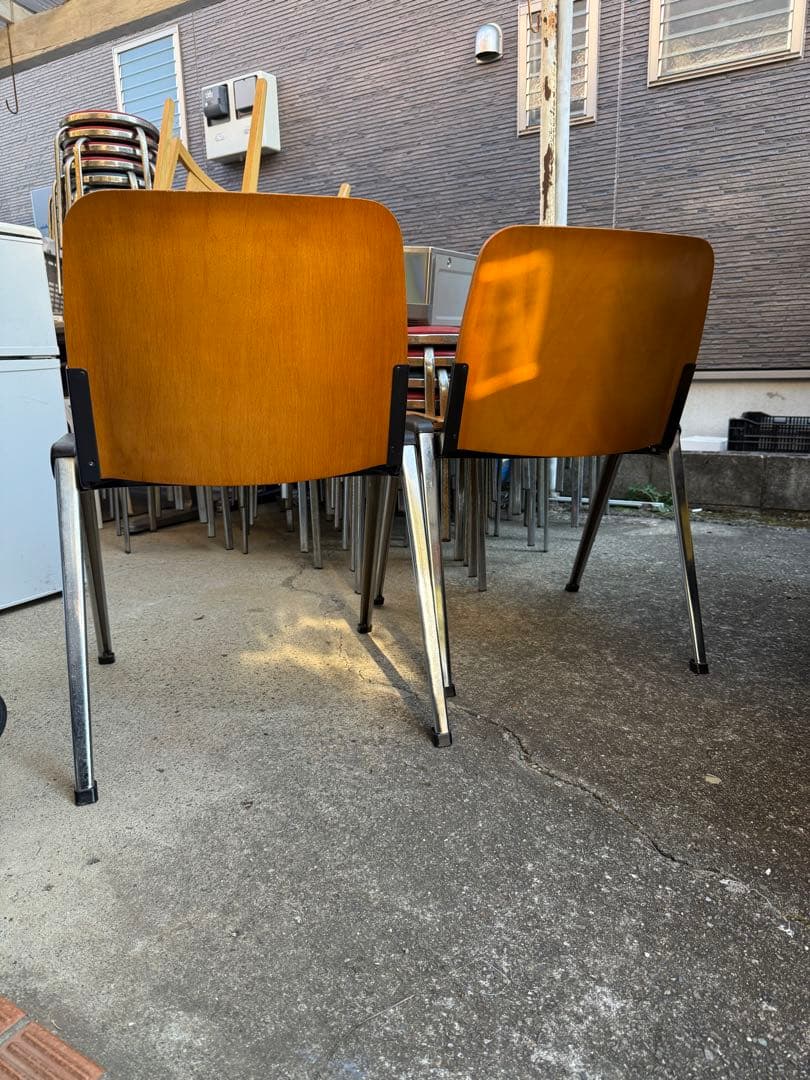 KOKUYO velca 木製チェア 2脚セット 会議椅子 スタッキング L/O