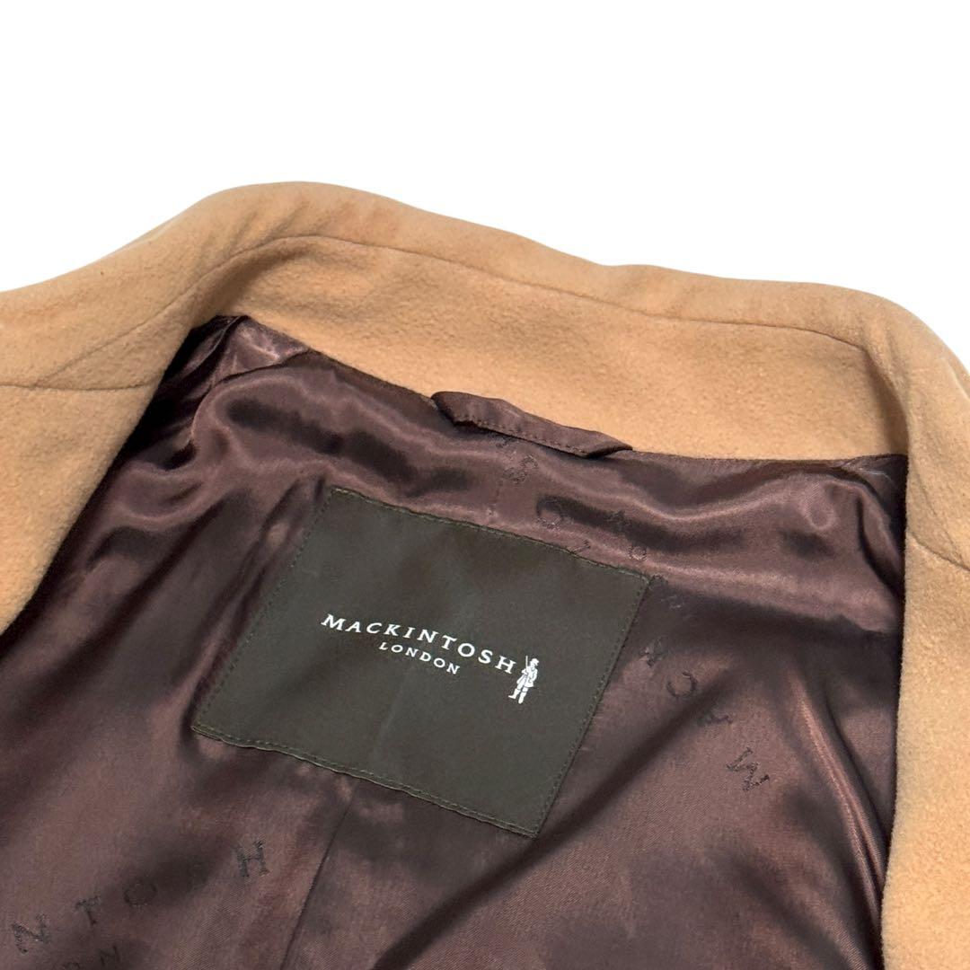 美品 マッキントッシュロンドン メルトン　ロングステンカラーコート キャメル44