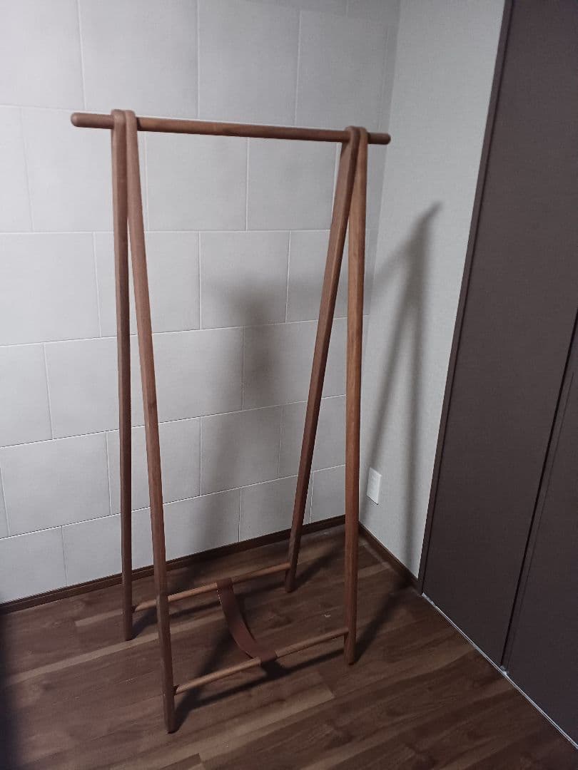 【美品】COSINE 旭川家具　折り畳みドレスラック　ウォールナット