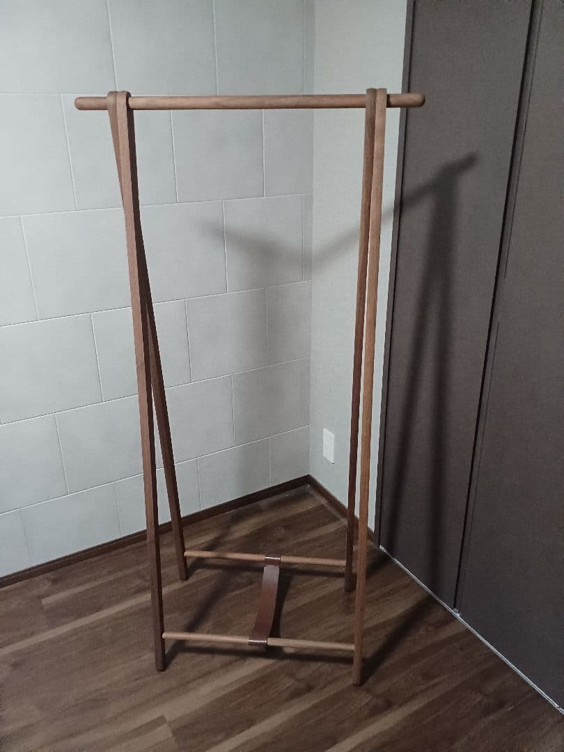 【美品】COSINE 旭川家具　折り畳みドレスラック　ウォールナット