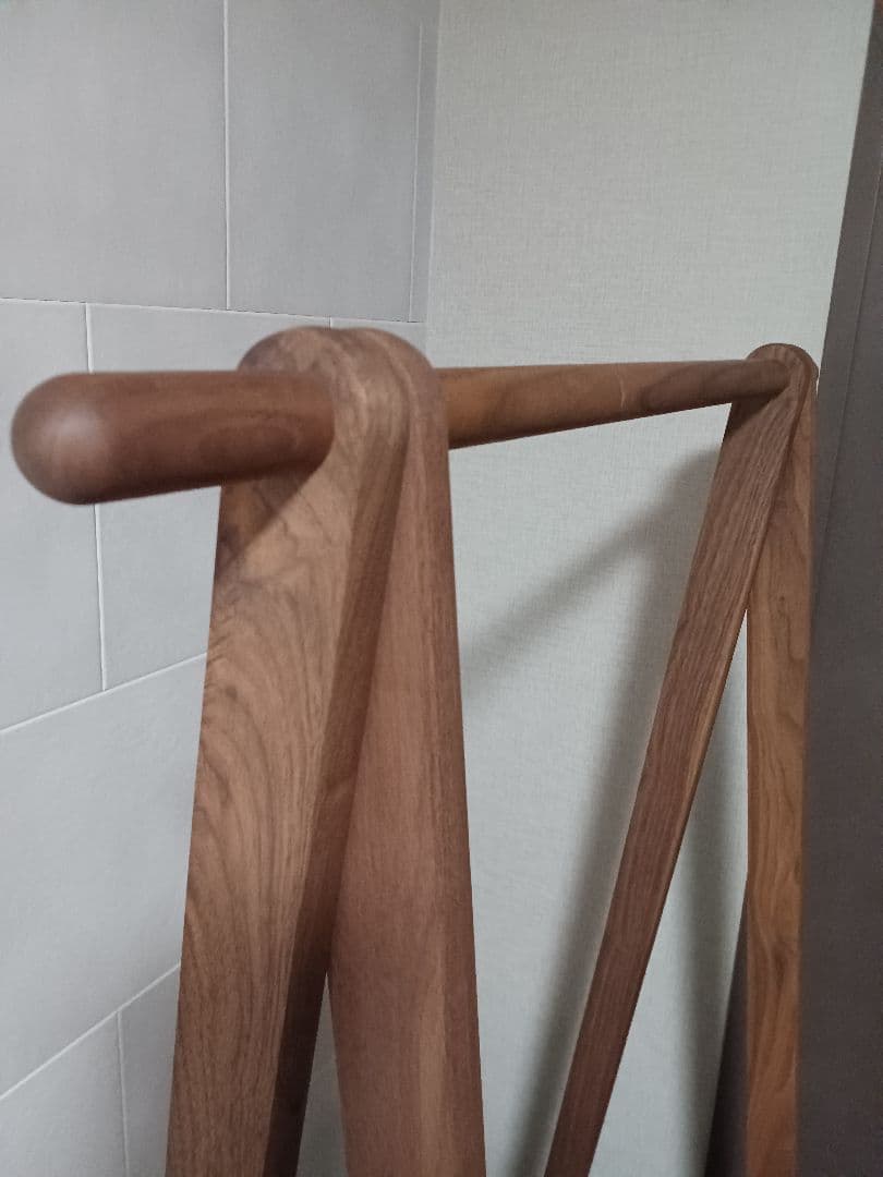 【美品】COSINE 旭川家具　折り畳みドレスラック　ウォールナット