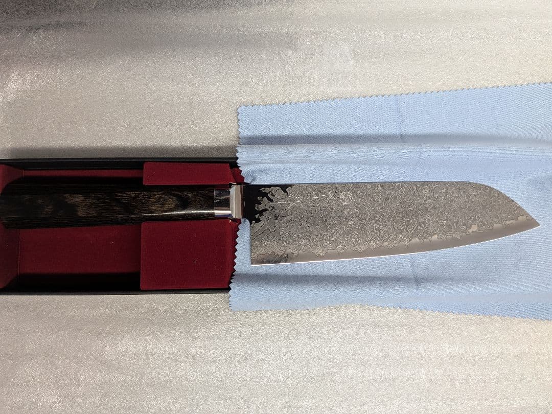 ほぼ未使用品 高村刃物 打雲花 三徳包丁