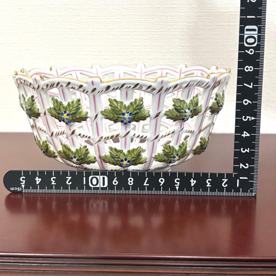 HEREND オープンバスケット ロスチャイルドバード 透かし