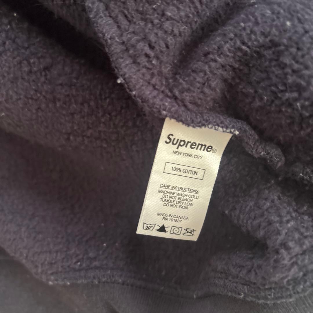 ポコ supreme スモールロゴパーカー mサイズ ネイビー