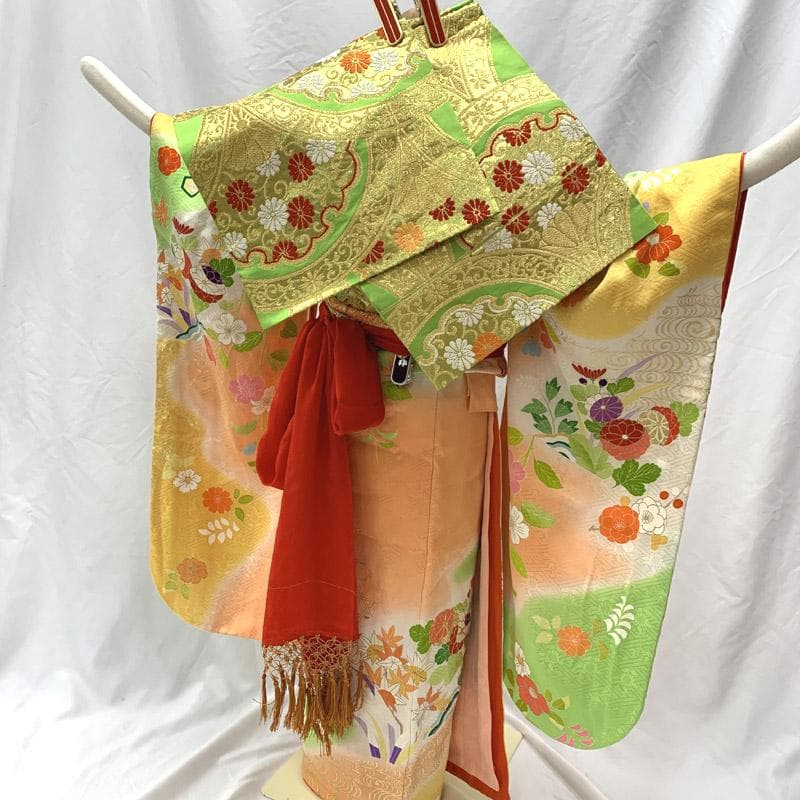 17りお29■502ag12■七五三 千總 七歳 女児 着物■美品