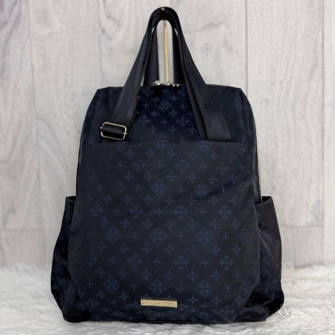 美品♡A4可♡russet ラシット ロゴ モノグラム 2wayバッグ リュック