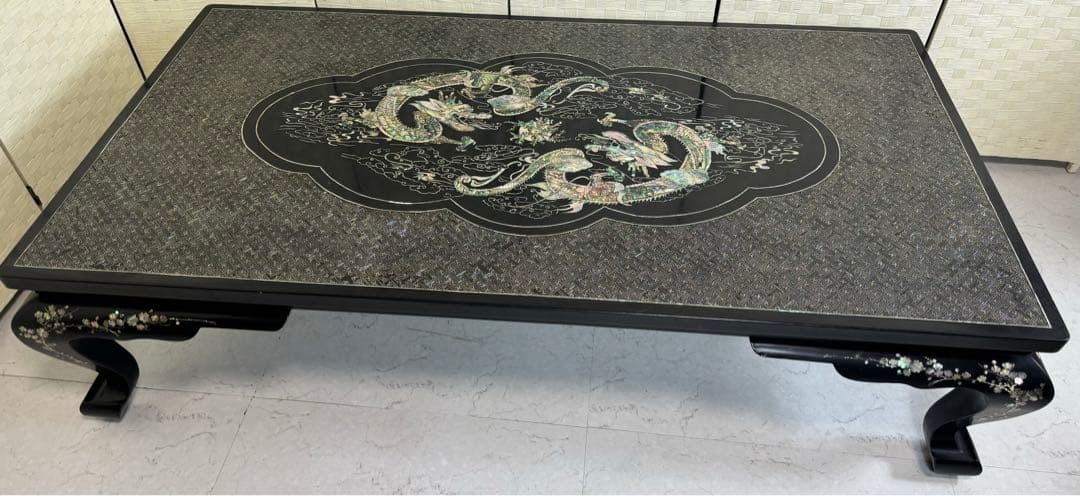 アンティーク螺鈿細工テーブル