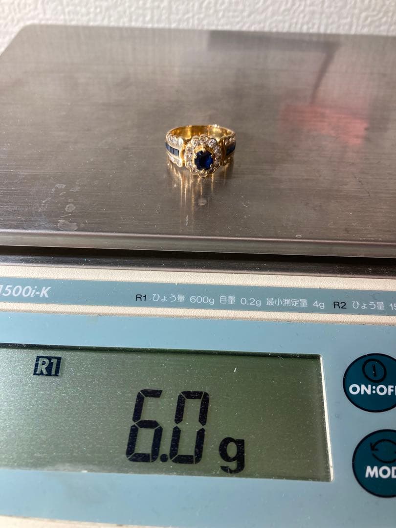 k18 サファイアリング　#12