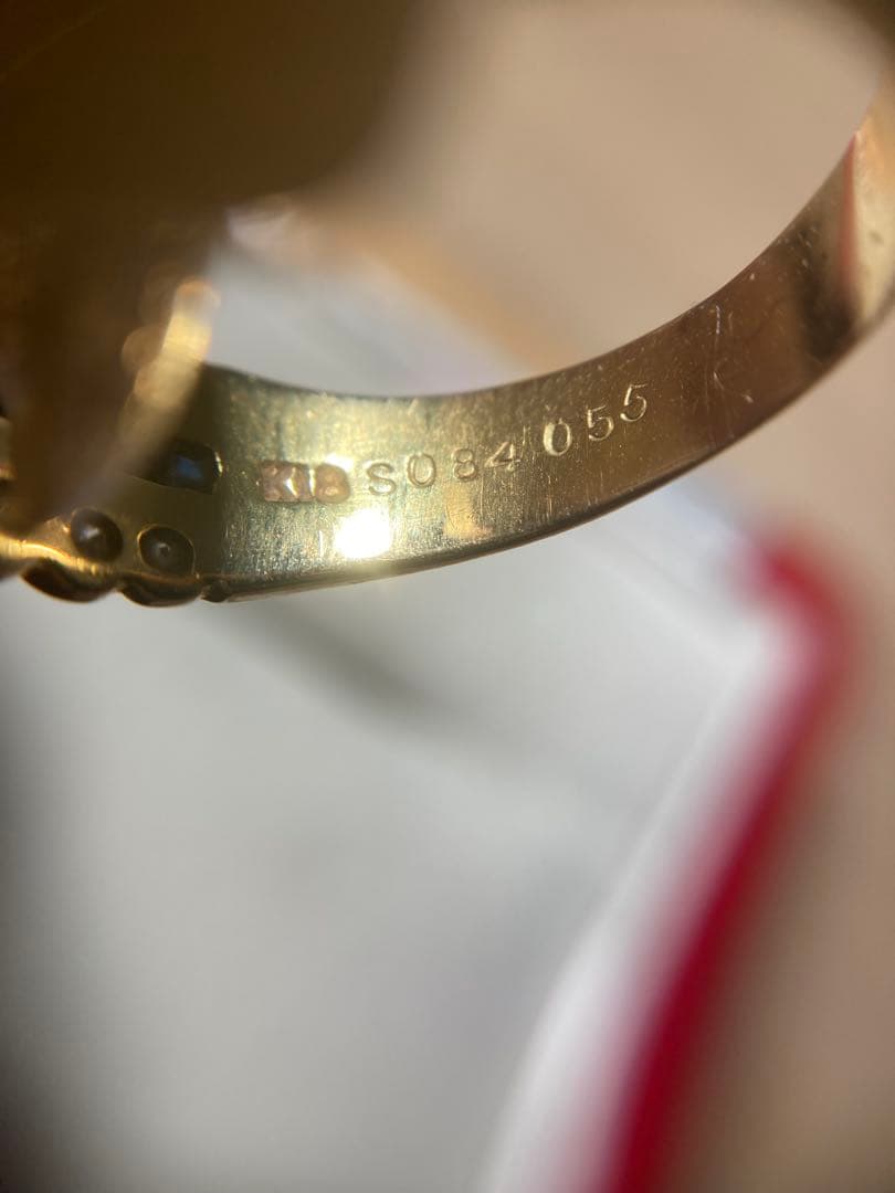 k18 サファイアリング　#12