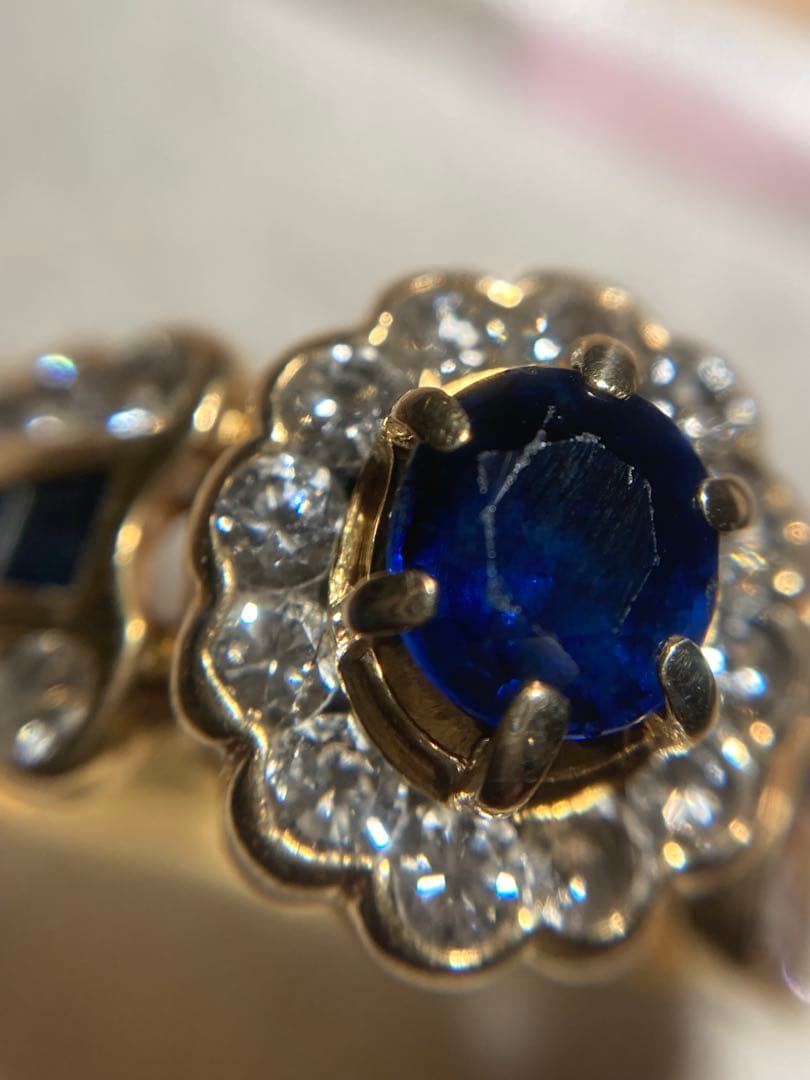 k18 サファイアリング　#12