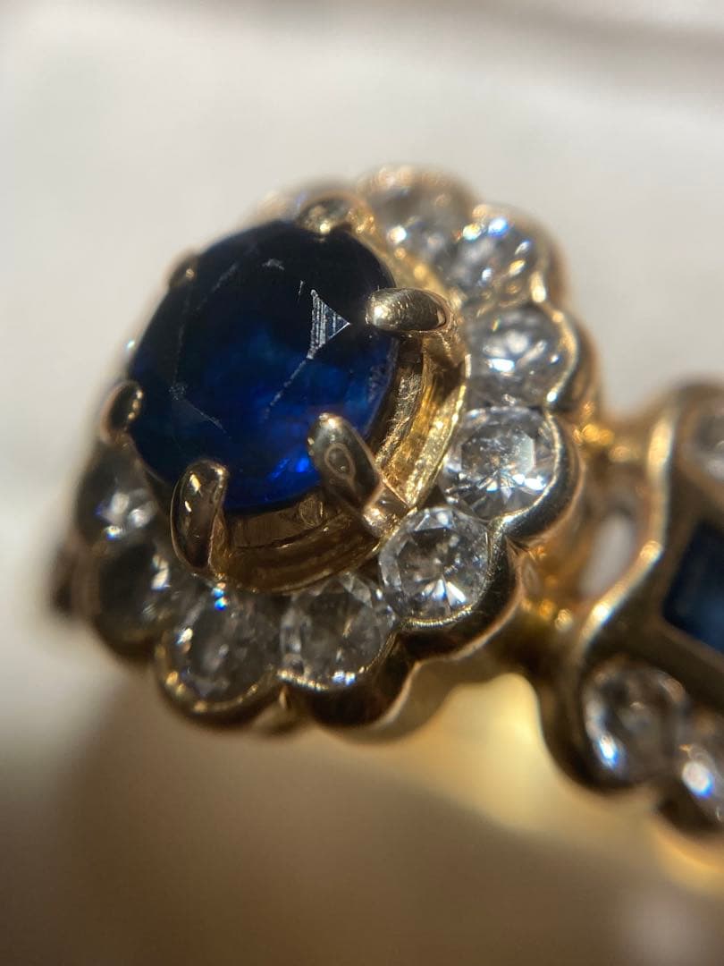 k18 サファイアリング　#12