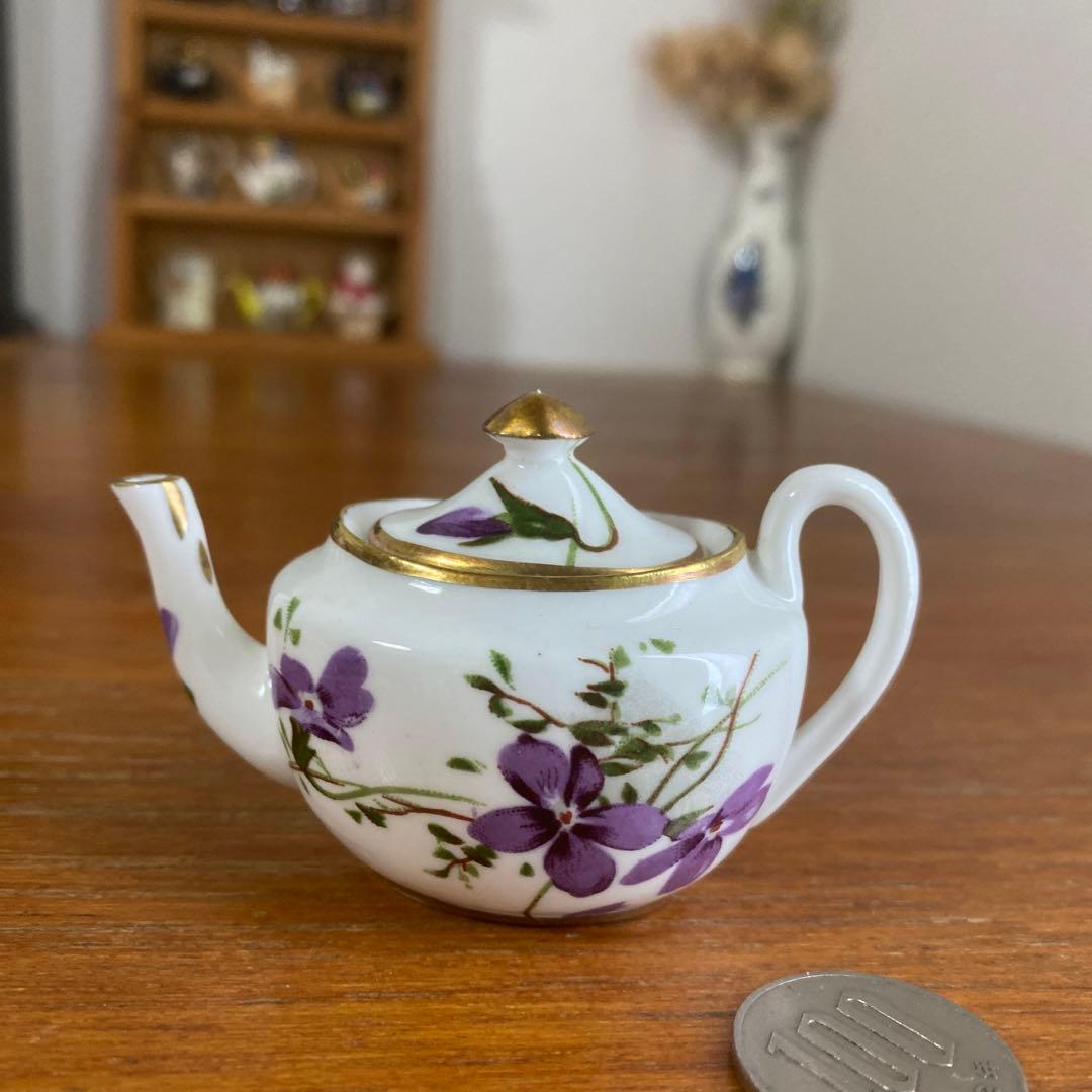 ハマースレイ ヴィクトリアン　バイオレット　ミニチュア　ティーポット　スミレ