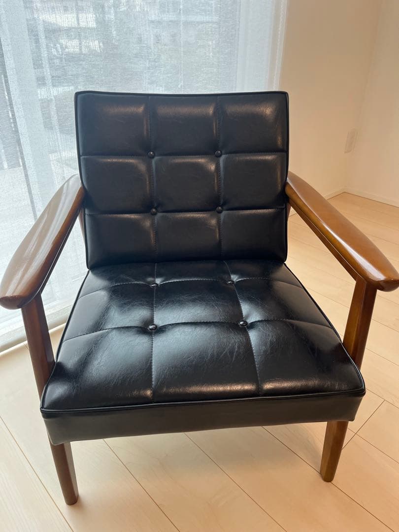 【カリモク60】Kチェア　1シーター　スタンダードブラック