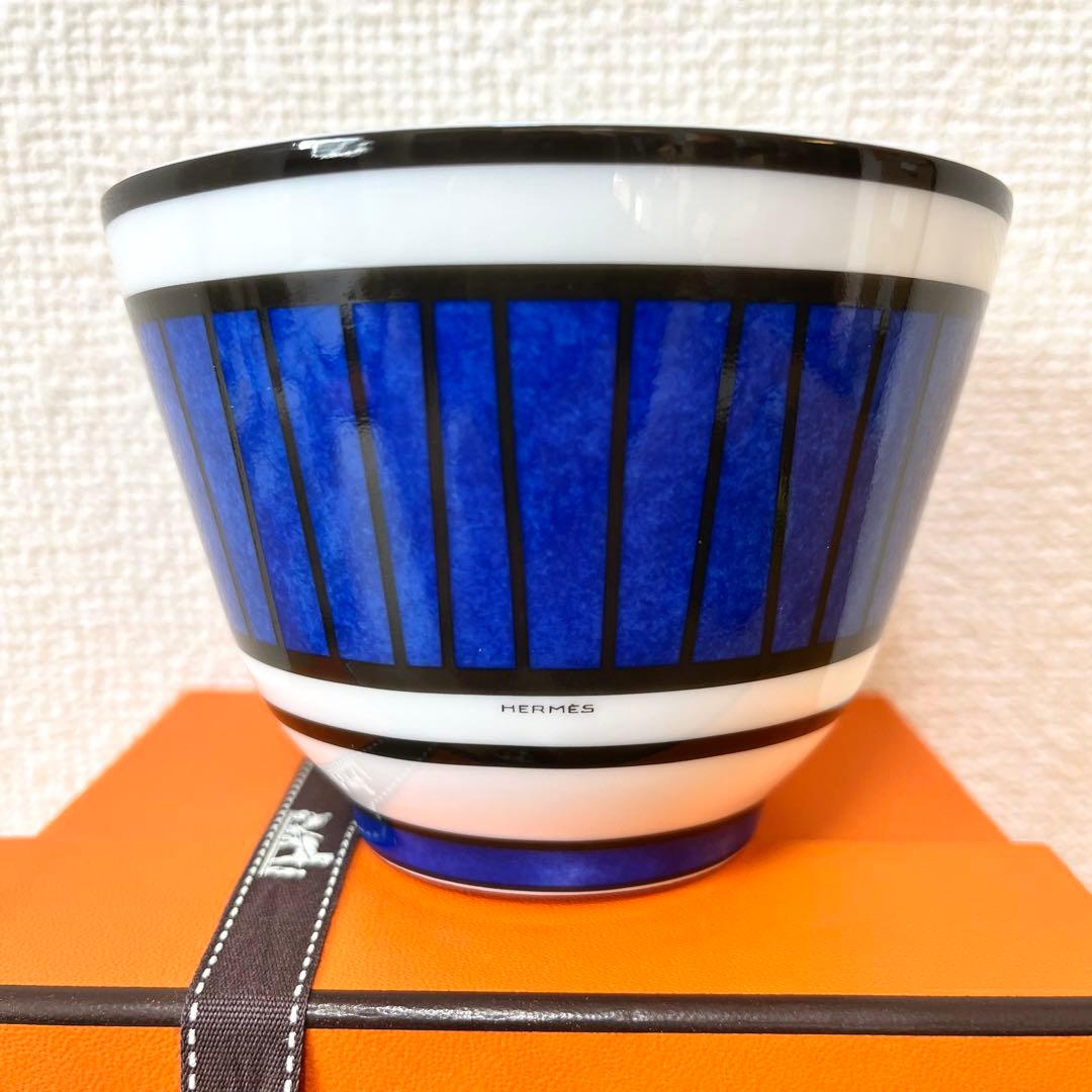 【廃盤 新品】エルメス ブルーダイユール ラージボウル No.3