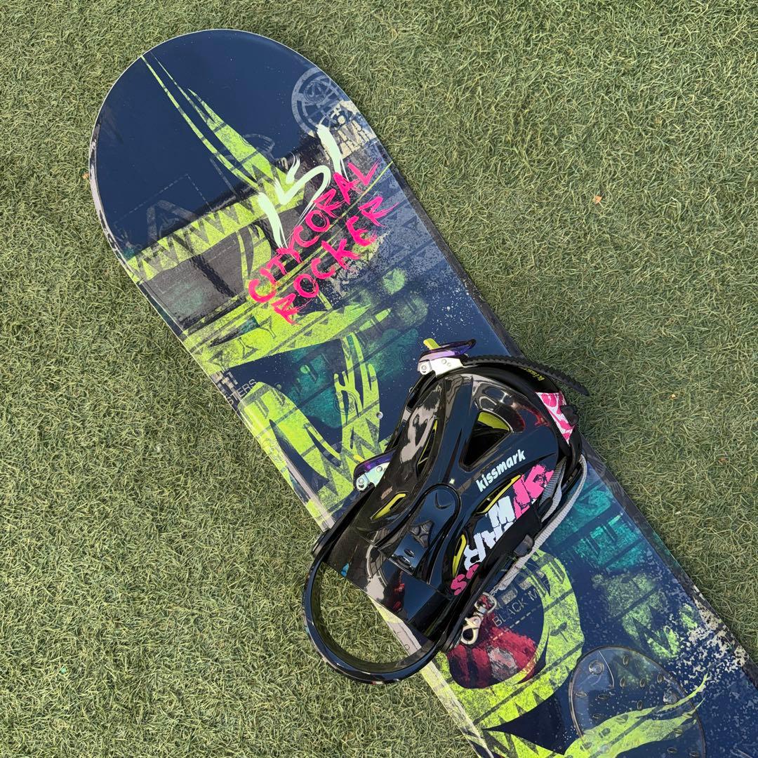 キスマークCITYCORAL 151 スノーボードセット RIDEバインディング