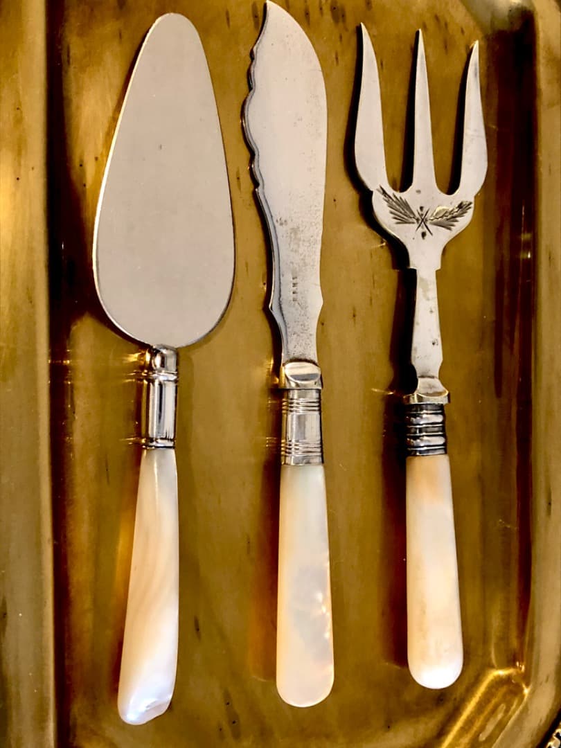 M11 ヴィンテージ フォーク ナイフ チーズサーバー スターリングシルバー
