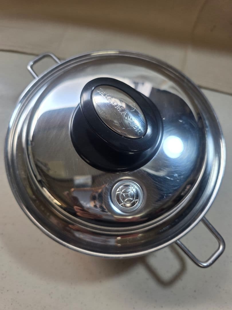 ◇leeds◇SALADMASTER （１コート）ステンレス深型鍋■中古■