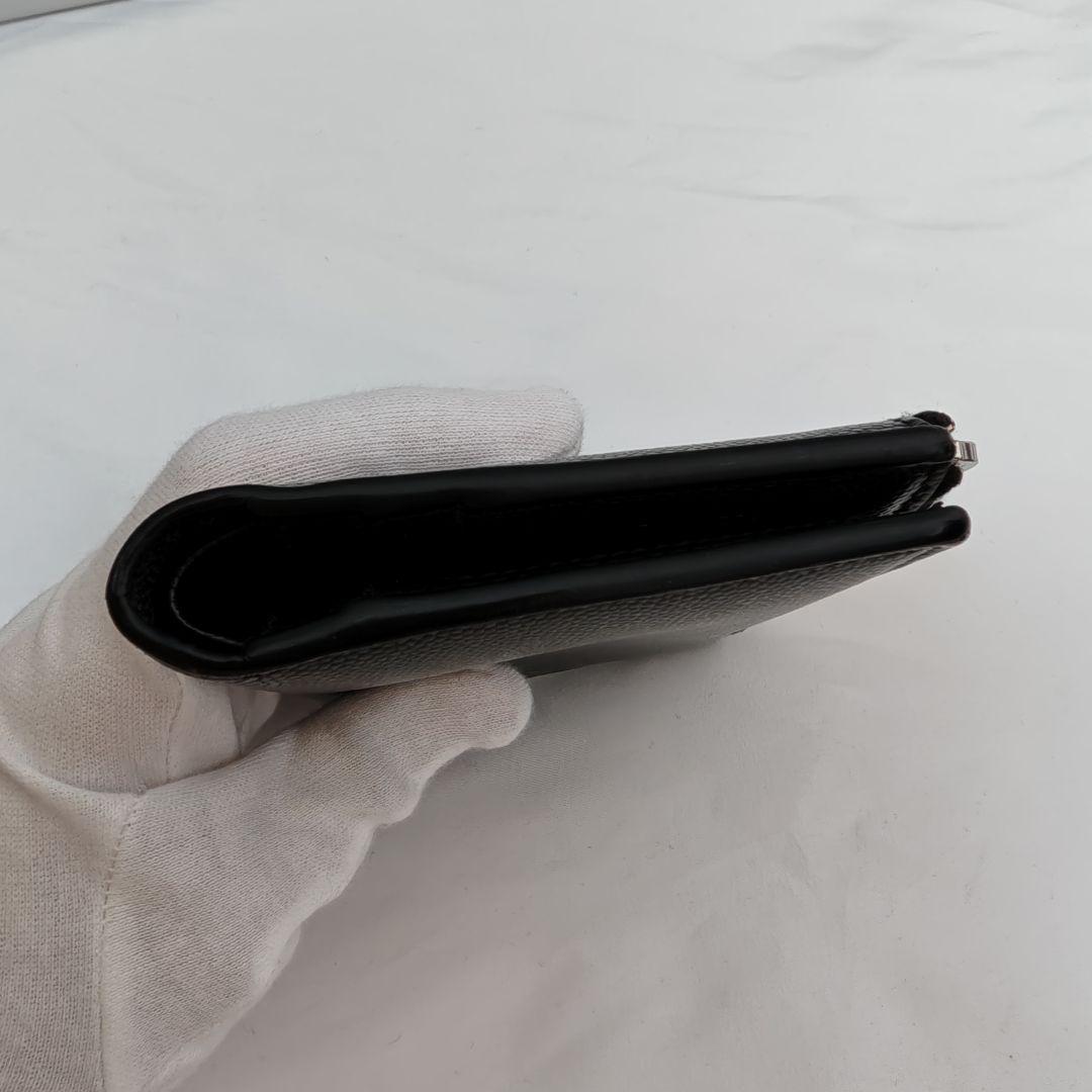 外観美品　saint laurent 折りたたみ財布　ブラック　レザー