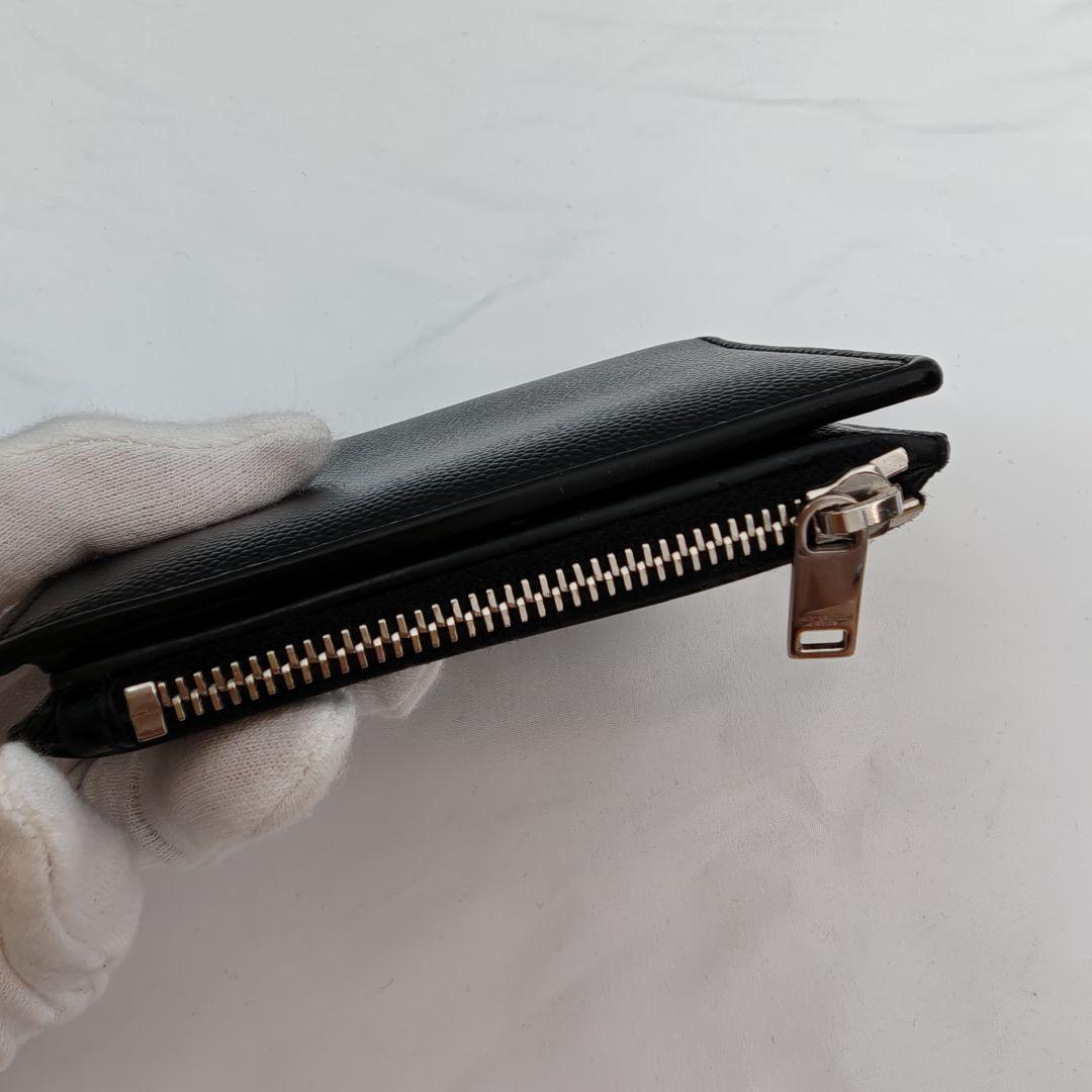 外観美品　saint laurent 折りたたみ財布　ブラック　レザー