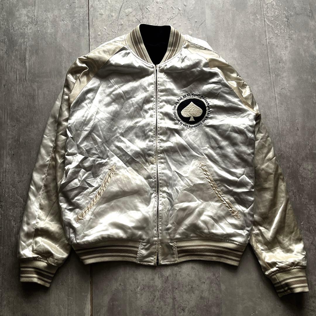 Schott ショット別珍　龍　刺繍　 リバーシブル　サテン　 スカジャン　M