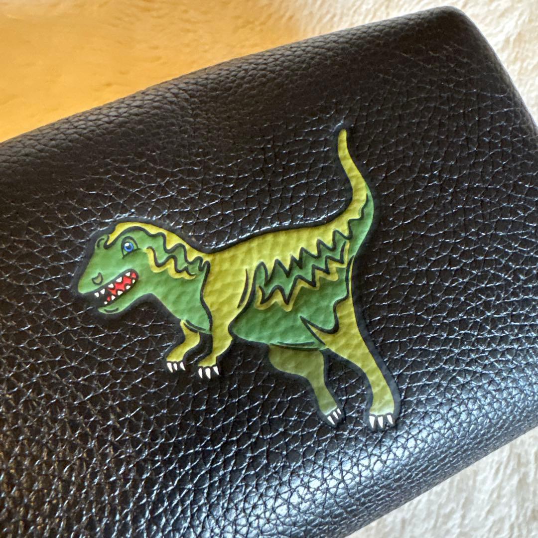 美品coach レキシー　デザイン 黒 ケース　コーチ恐竜