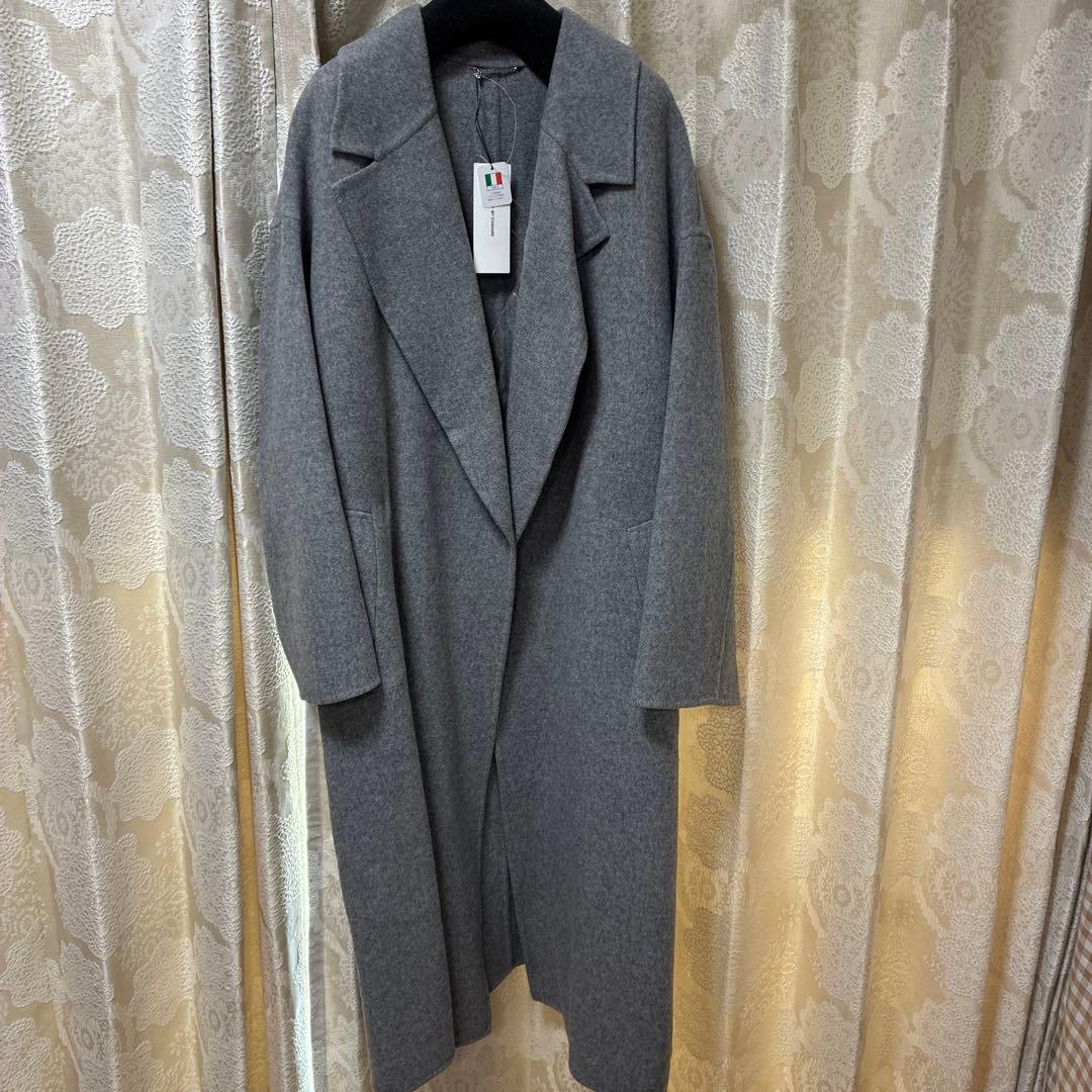 23区　Manteco グレーロングコート 44