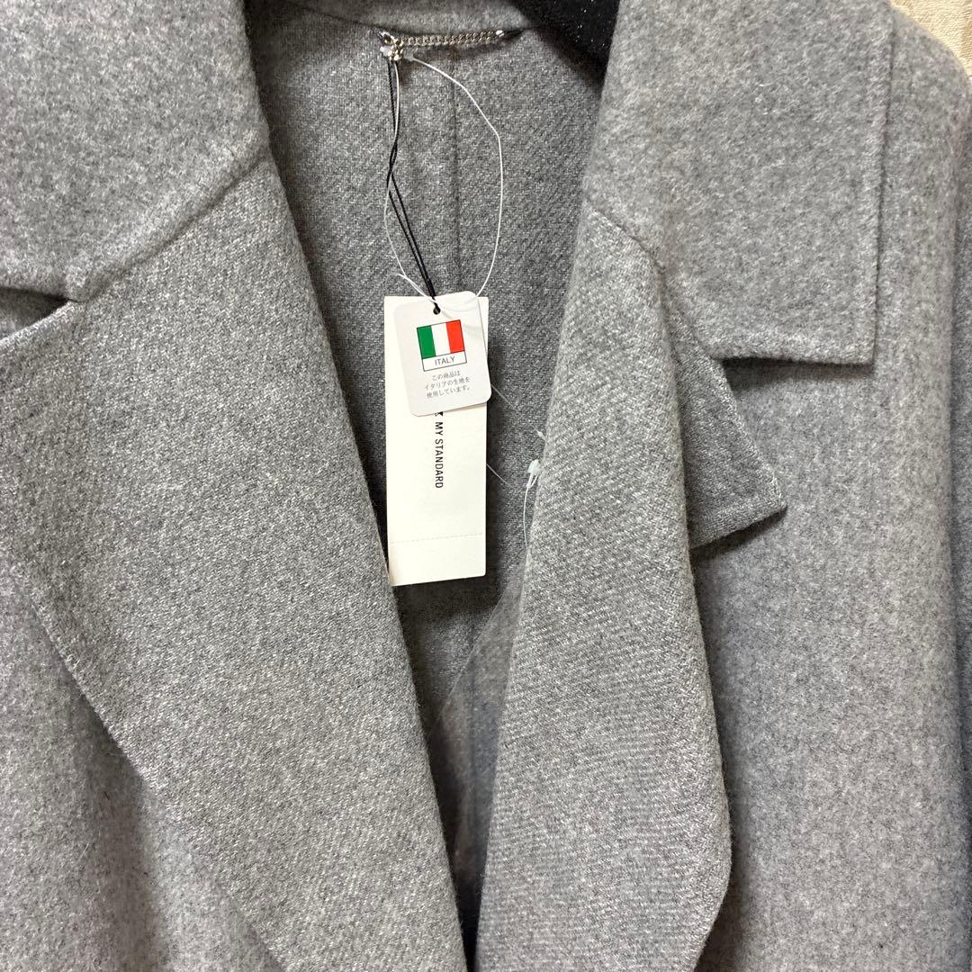 23区　Manteco グレーロングコート 44