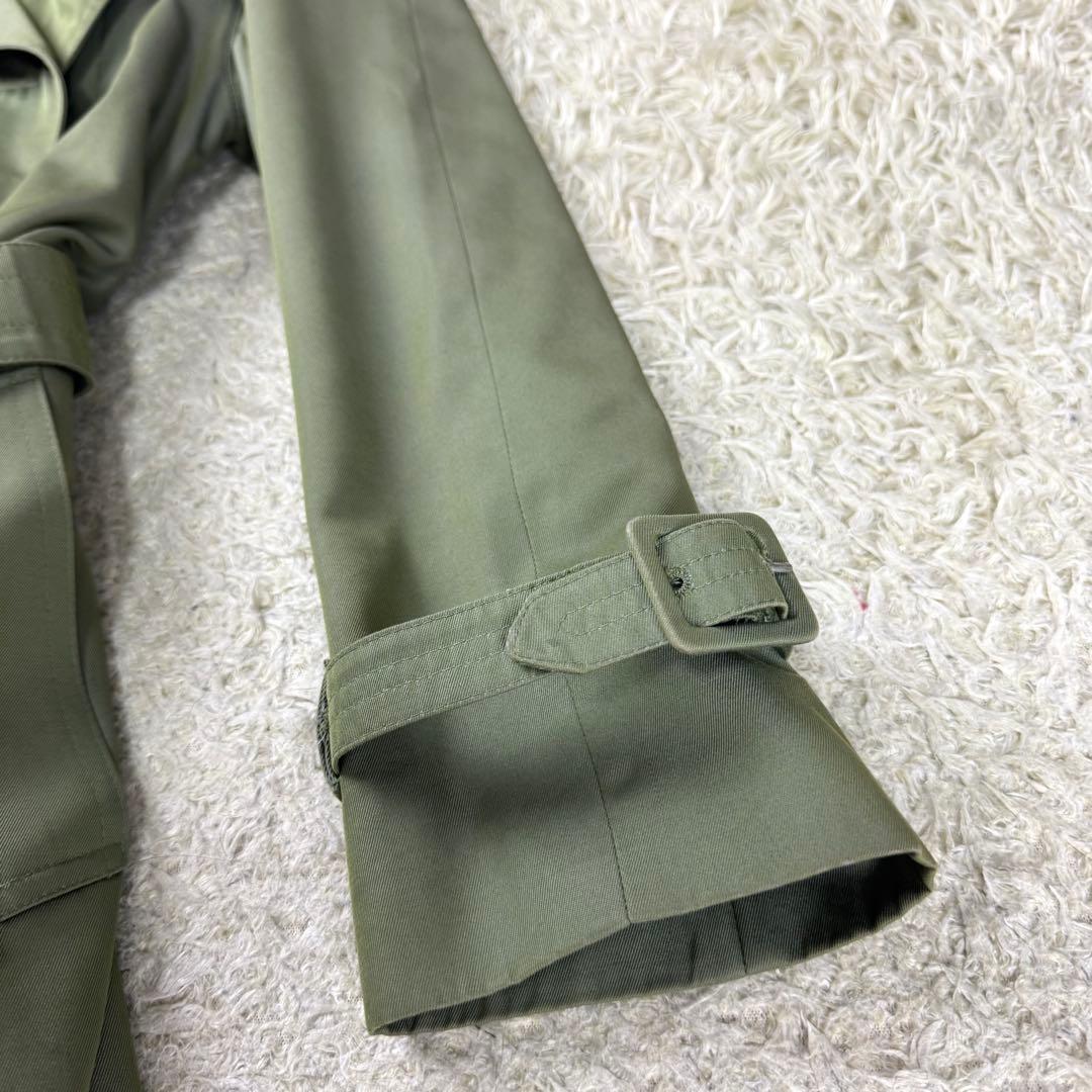 アクアスキュータム アクア5 トレンチコート ダブル ベルト 玉虫色 英国製