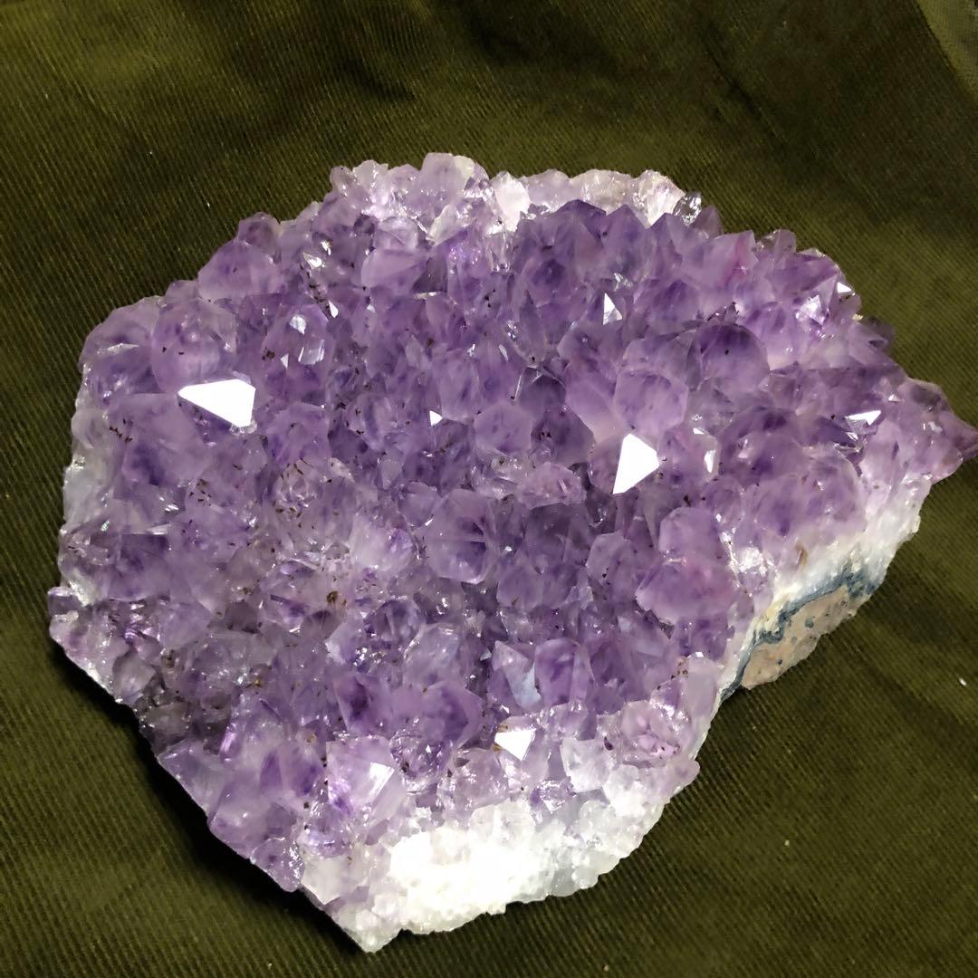 アメジスト 置物 木製台座付き