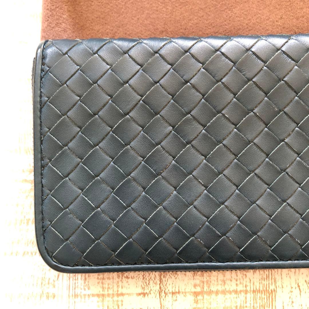 ボッテガヴェネタ　編み込みラウンドファスナー長財布